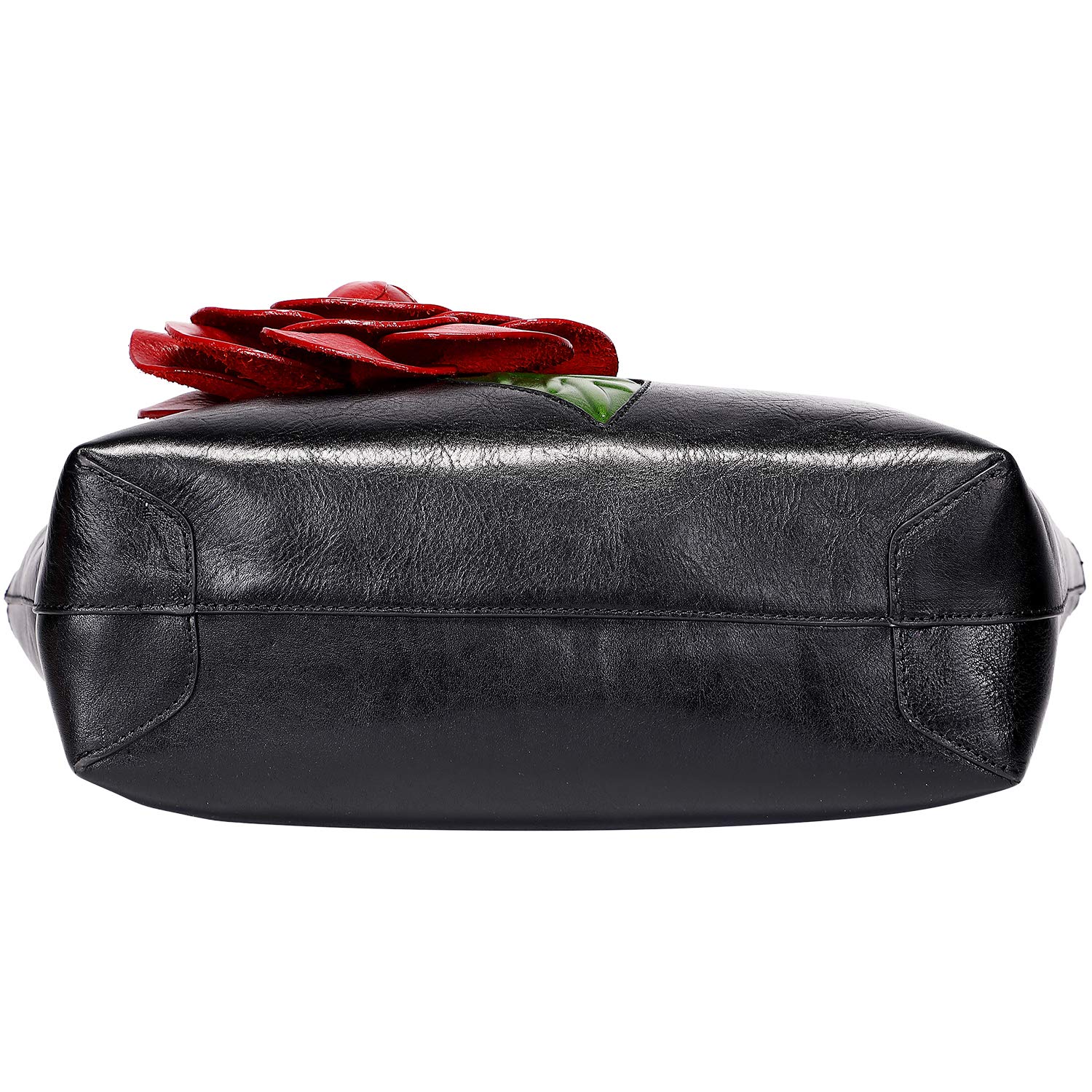 PIJUSHI Designer Genuine Leather Purses and Handbags for Women Satchel Flower Handbag