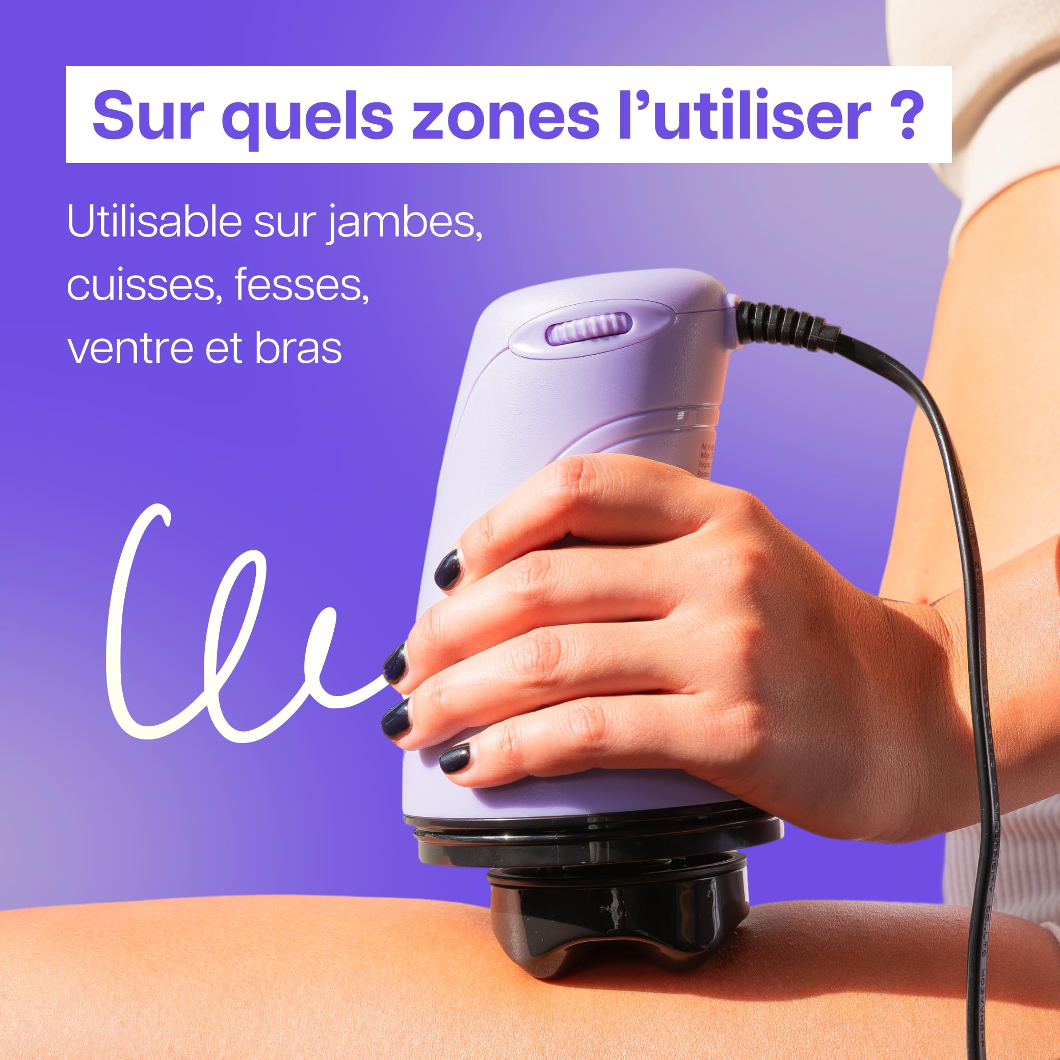 Appareil Minceur Électrique 1800 Rotations/min Anti Cellulite pour Abdomen, Fesses, Jambes