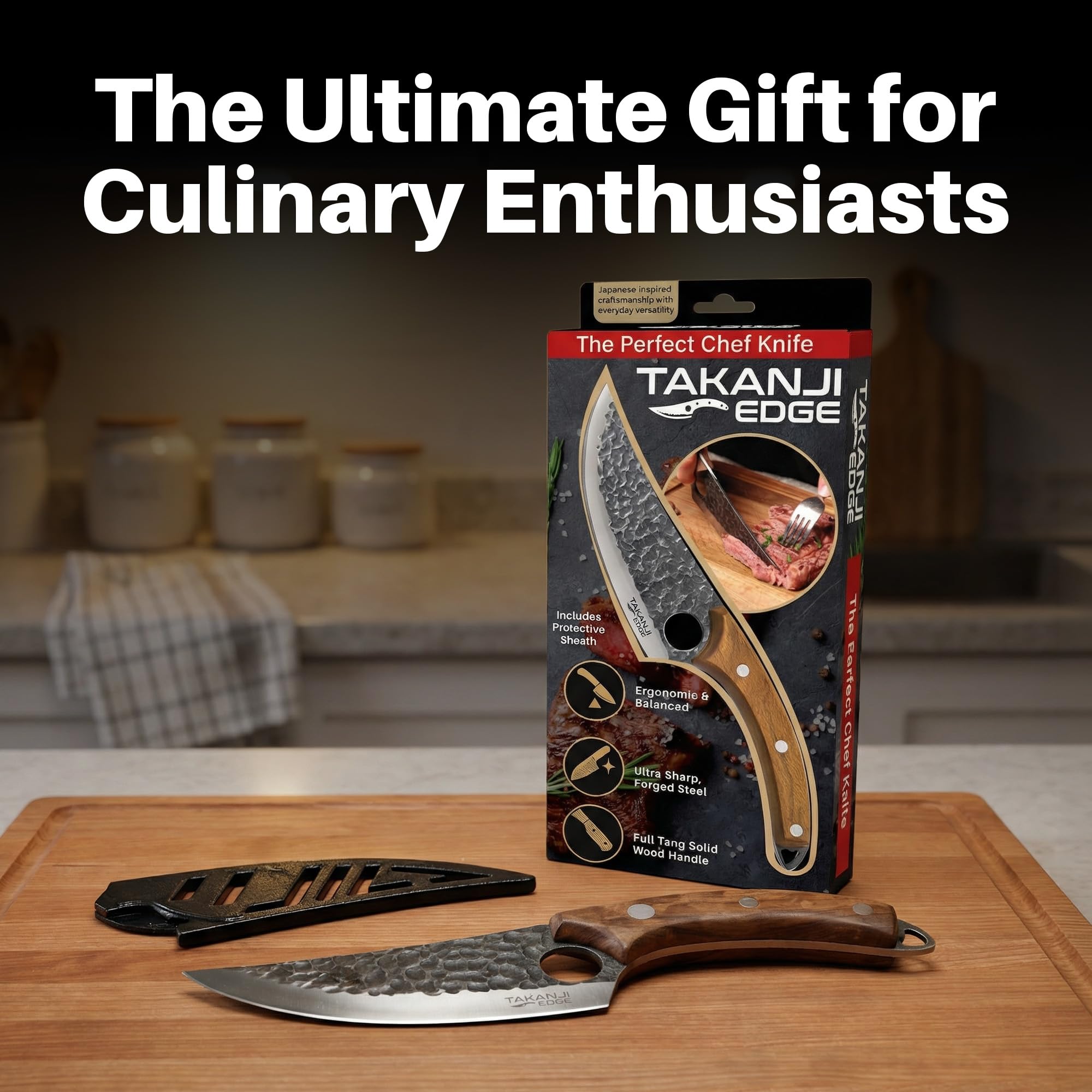 Spark Innovators Takanji Edge Chef's Knife, Ultra Sharp, Forged Steel — Amazon image 7