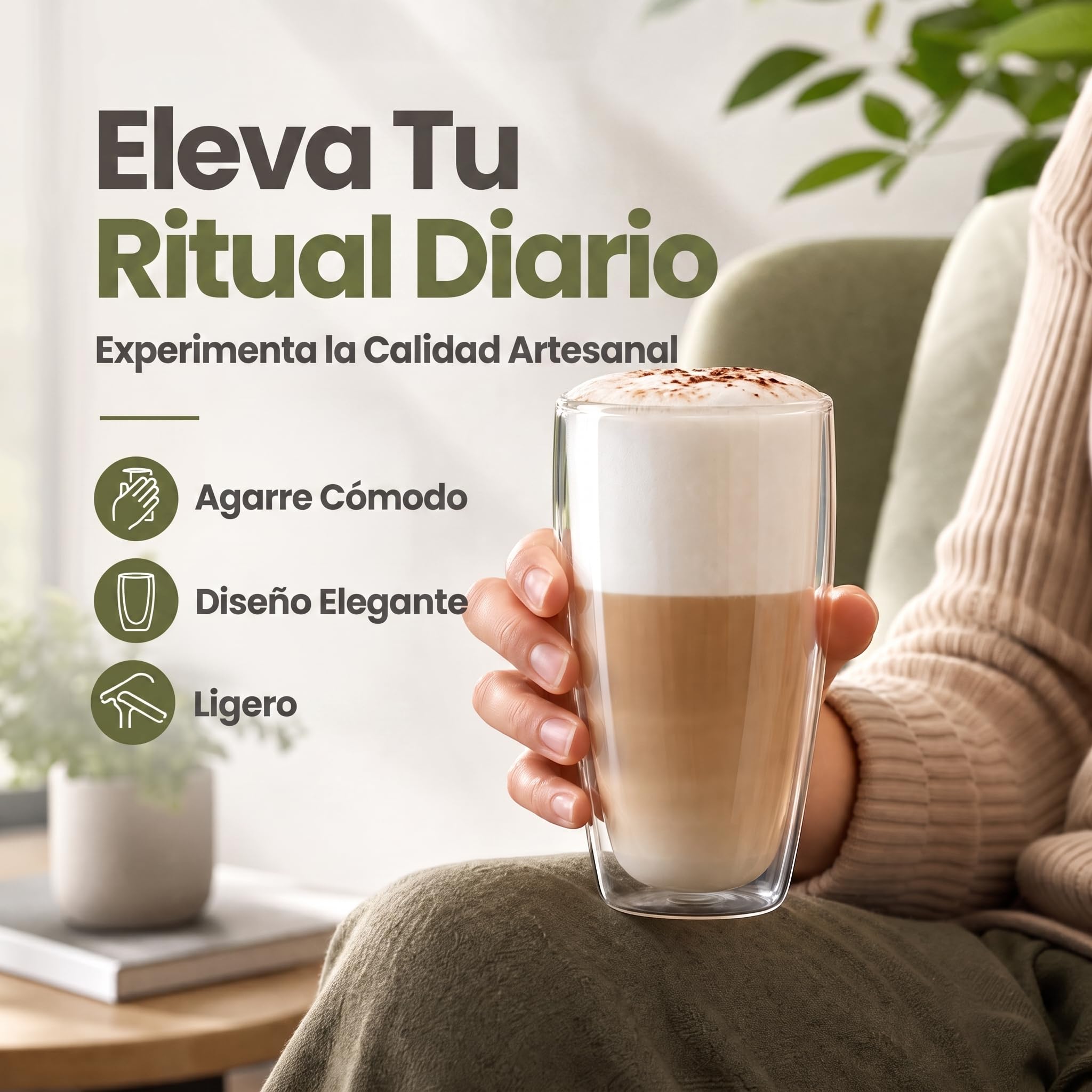 Dimono® Vaso de vidrio borosilicato de doble pared Vaso de agua Latte Macchiato Vaso largo para bebidas y cócteles (12 piezas vaso largo)
