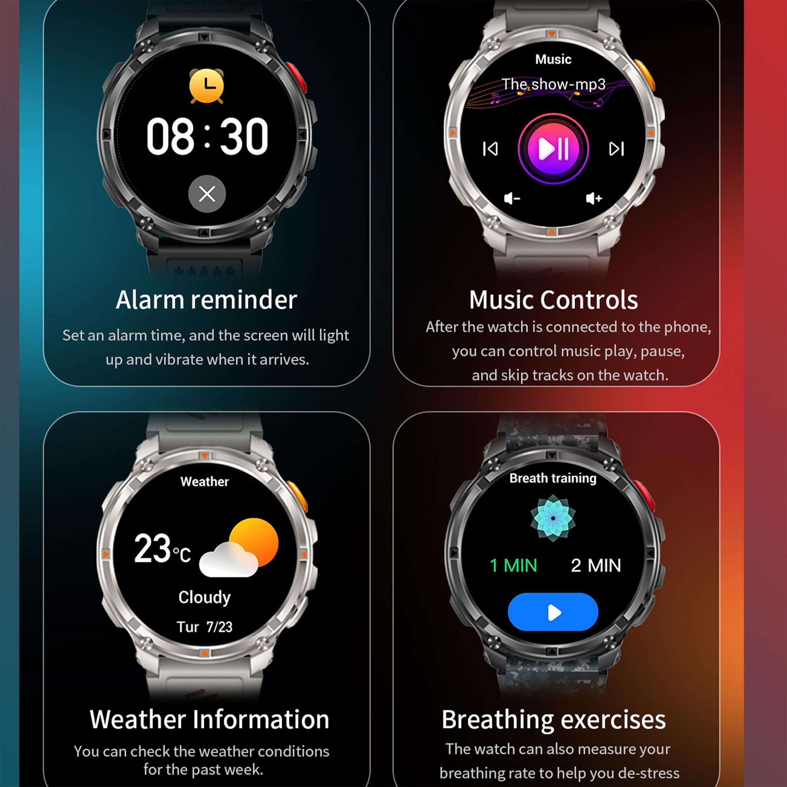 Reloj Inteligente Hombre con Llamadas, 1,7 Pulgada Smartwatc Hombre Deportivo con Podometro Pulsometro SpO2 Sueño Presion Arterial Actividad IP68 Reloj Digital para iOS Android (Plateado)