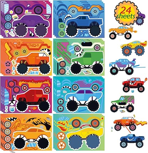 Miniatura 9 de 27 hojas de calcomanías de animales para niños, hojas de calcomanías para hacer tu propio animal para mezclar y combinar hojas, calcomanías para el