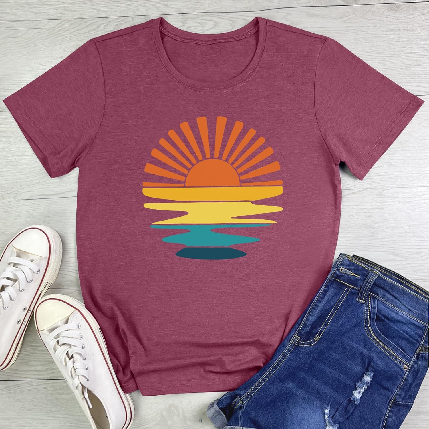 BLACKMYTH Women Sunshine Shirts Cute Graphic Tee Tops - Image 2