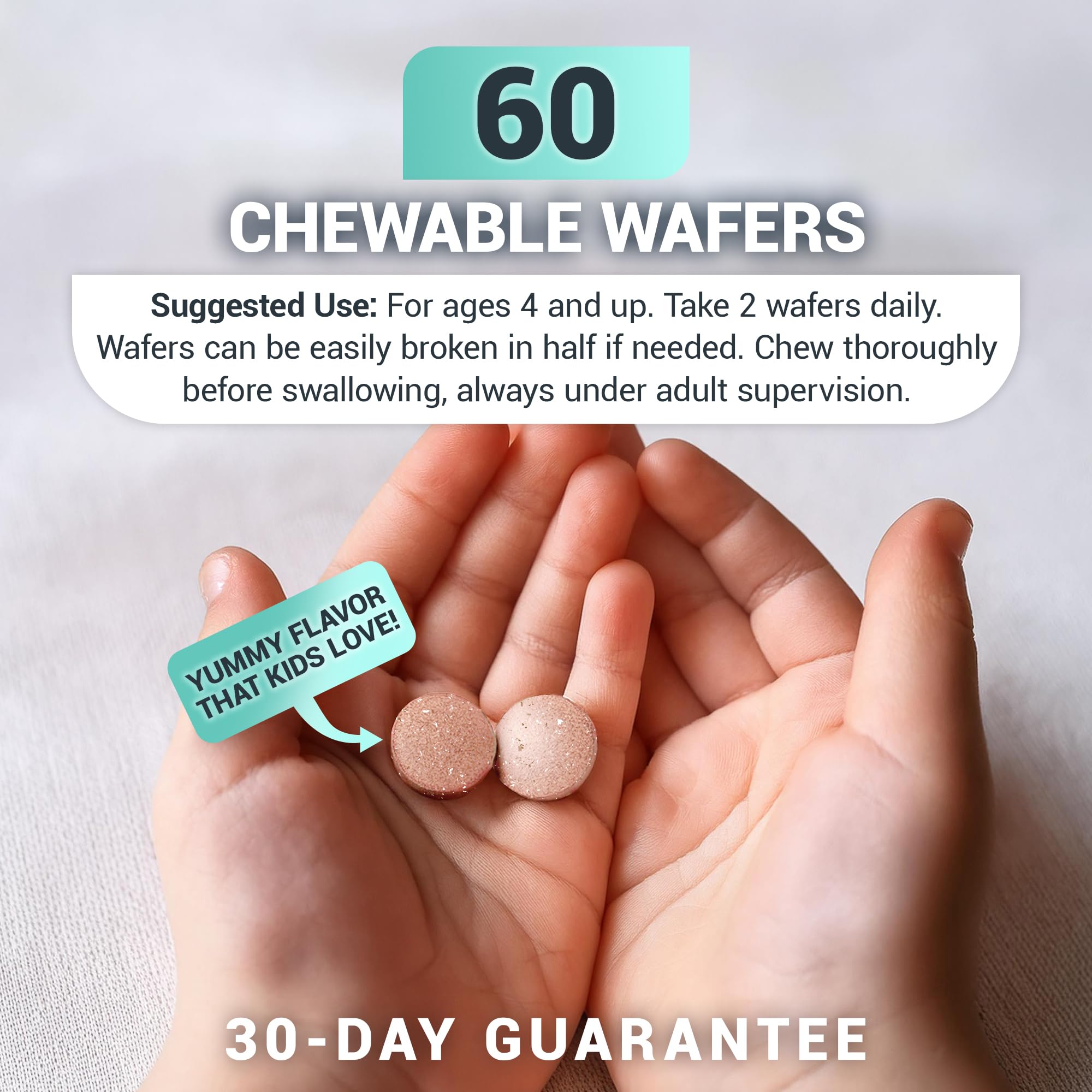 Dr. Berg Kids Chewable Multivitamins (NOT Sweetened w/Sugar) - Daily Multivitamin for Kids that Includes 20 Nutrients & Trace Mineral Complex - Mixed Berry Chewable Vitamins for Kid - Red Wafers — Amazon image 8