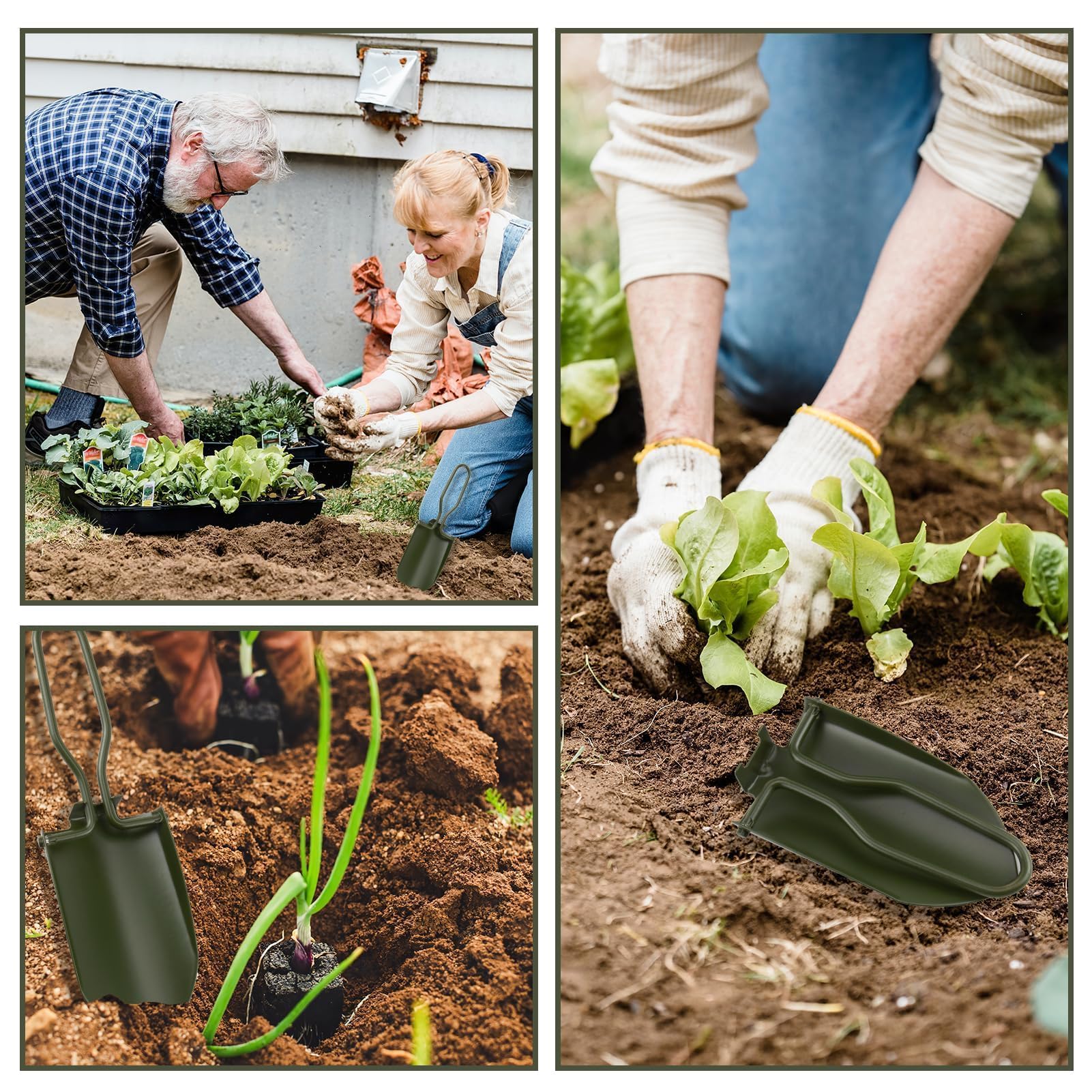 Pala Plegable Compacta de Acero Inoxidable para Jardín y Exterior, Mini Pala Jardin con Bolsa de Transporte para Camping, Senderismo y Más