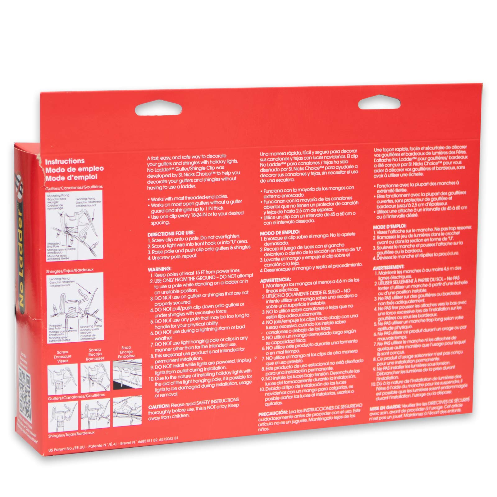 No Ladder 50 Count Gutter and Shingle Clips, Clear Buy Online in