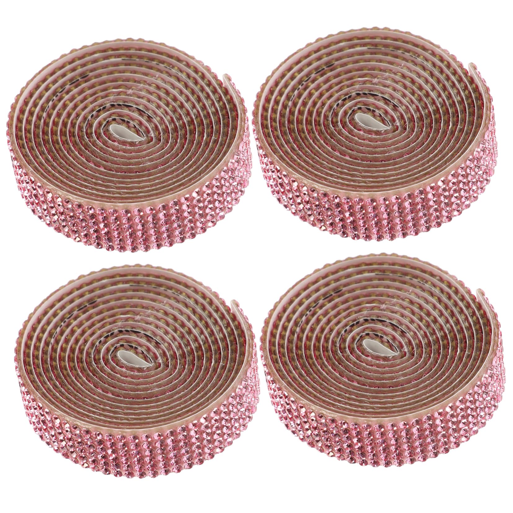 Angoily 3 Sätze Diy Decorative Diamond Aufkleber Hochzeit Strass-patches Dekoration Brautgürtel Gold Applikationen Aus Strass Strassflecken Für Kleidung Strasssteine Rosig 4 Rollen * 3