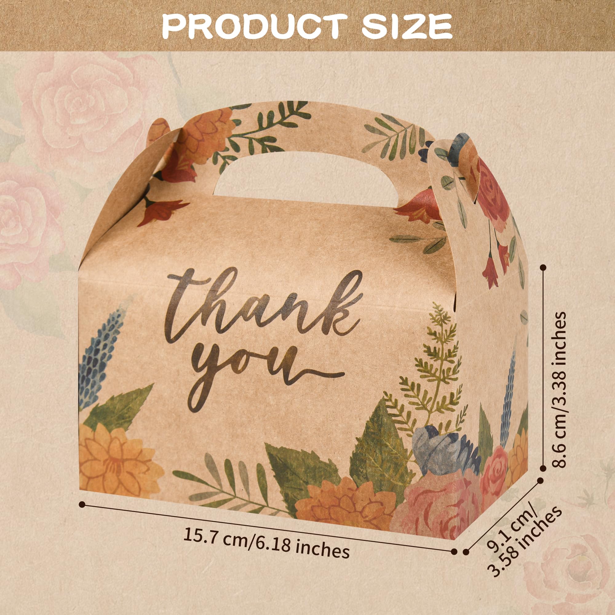 DjinnGlory 36 Pack Small Treat Boxes Gable Boxes Party Favor Boxes Paper Gift Boxes For Christmas Holiday, Baby Shower, Birthday, Wedding Party 6.18 X 3.58 X 3.38 Inches (Green