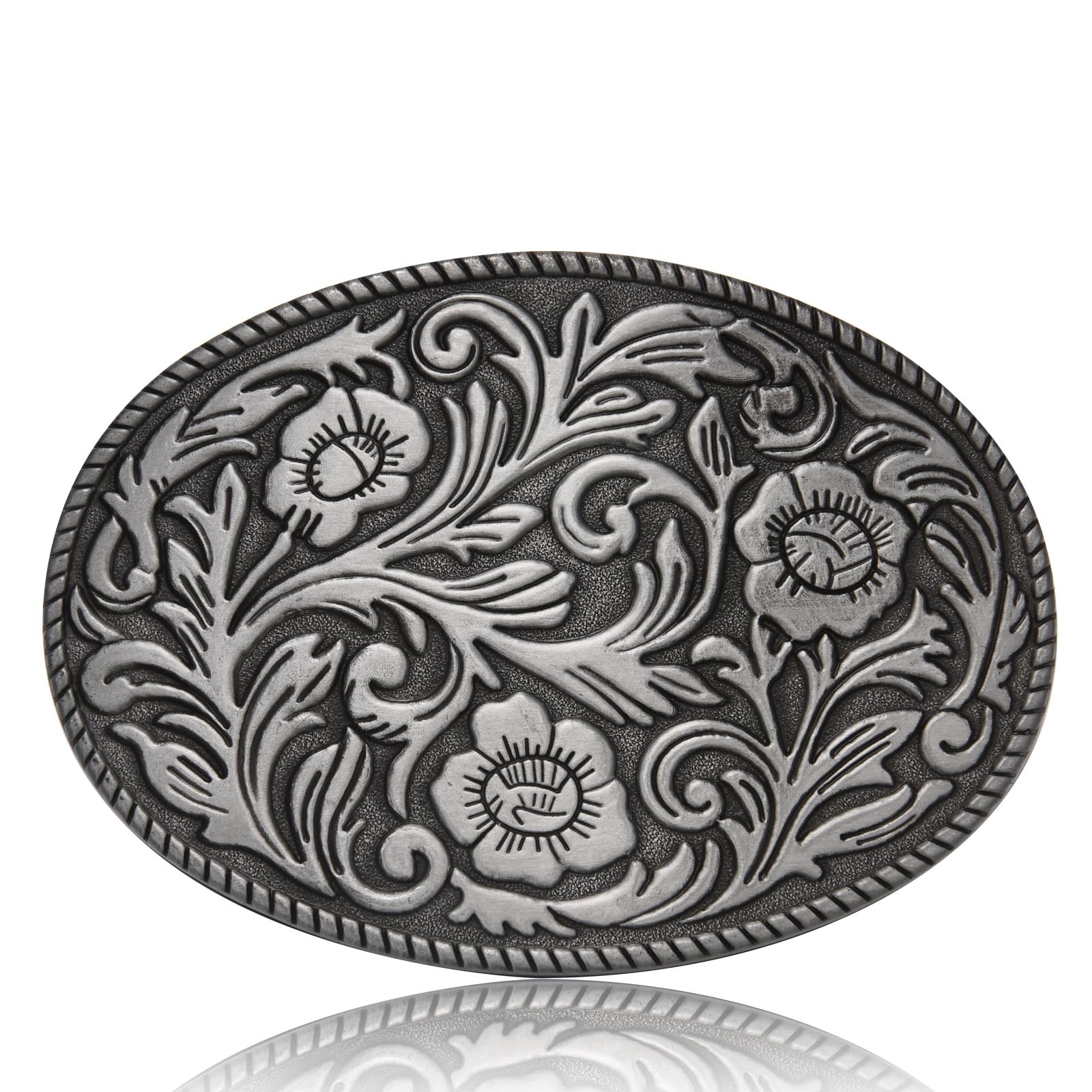 Antique Rose Belt Buckles for Western Texas Cowboy Cowgirls Christmas Halloween Gifts for Mens Women