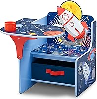 Delta Children Space Adventures Toddler Chair Desk with Storage Bin - Greenguard Gold Certified Blue for Crafts, Homeschooling & Play
