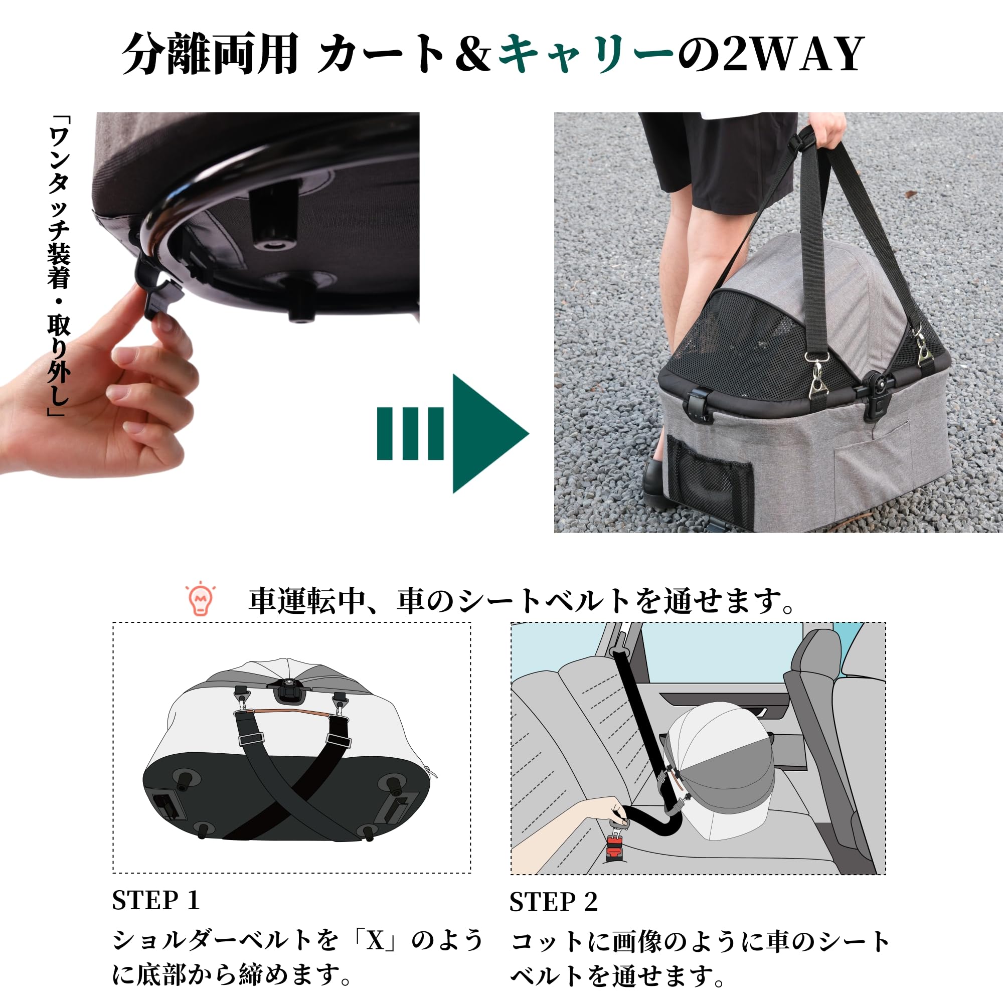 【中古】MOTASAN ペットカート 分離型 折りたたみ 小型犬 中型犬 Amazon.co.jp: MOTASAN 減震 ペットカート 取り外し可能 分離型 多頭 2