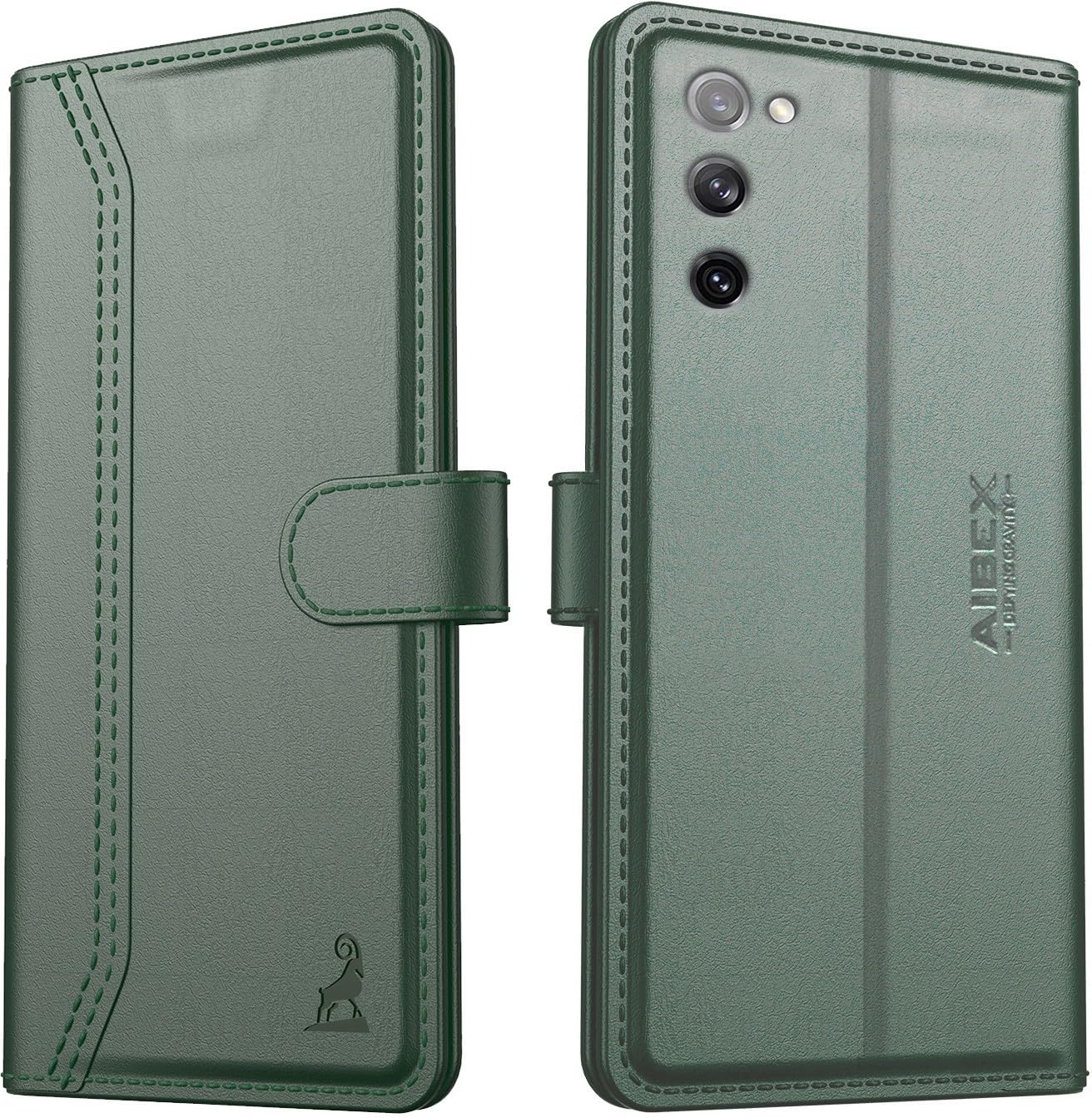 AIBEX ® Samsung Galaxy S20 Fe Flip Cover Leather Finish | Inside TPU with Card Pockets | Wallet Stand | Complete Protection Flip Case Green (B09HMGTQQ9) Amazon Price History, Amazon Price Tracker