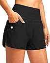 G Gradual Women's 3" High Waisted Swim Board Shorts with Pockets Quick Dry Swimsuit Bottoms Bathing Suit for Women with Liner