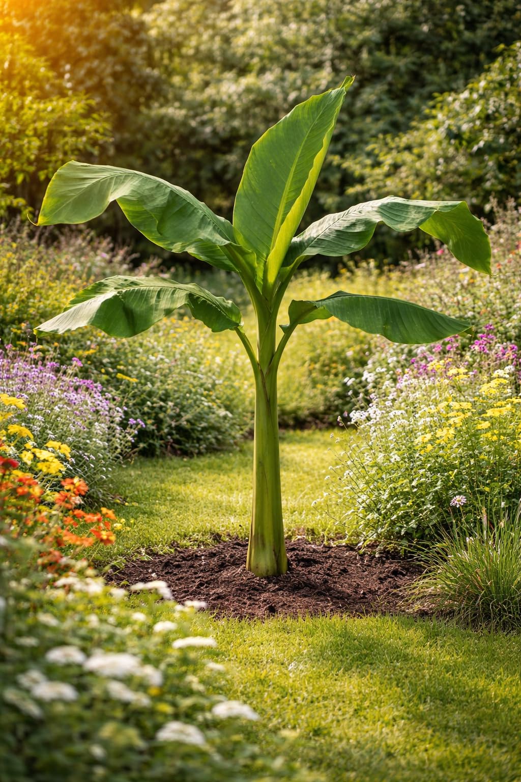 Musa Basjoo winterharte Banane 100140 cm  schnell wachsende Bananenpflanze  winterfest bis -10C, exotische Gartenpalme fr Garten, Terrasse & Balkon,  pflegeleicht & robust : Amazon.de: Garten