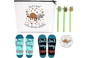 Sloth Makeup Bag Gift Set