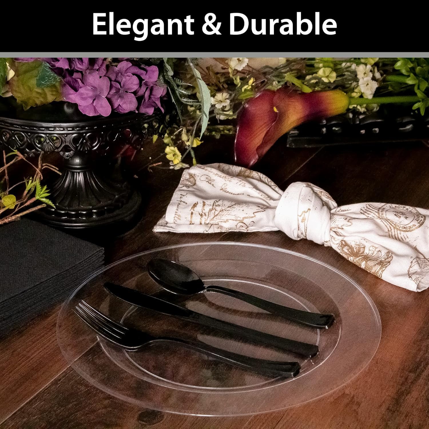 Lot De 96 Verres à Vin Jetables Lillian - Plastique Rigide Transparent - 237 Ml - Réutilisables