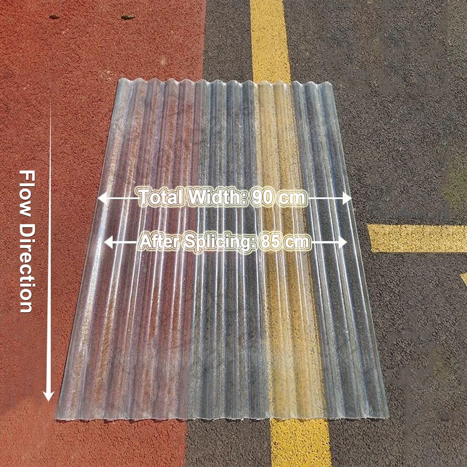 1.5mm Planchas Transparentes Tejados,2/4/6/9/10/12/16/20pcs Chapa Ondulada Para Invernaderos,Paneles Para Tejado Resistentes Al Impacto,Resistencia A Los Rayos Uv (0.9×0.9m,4pcs)