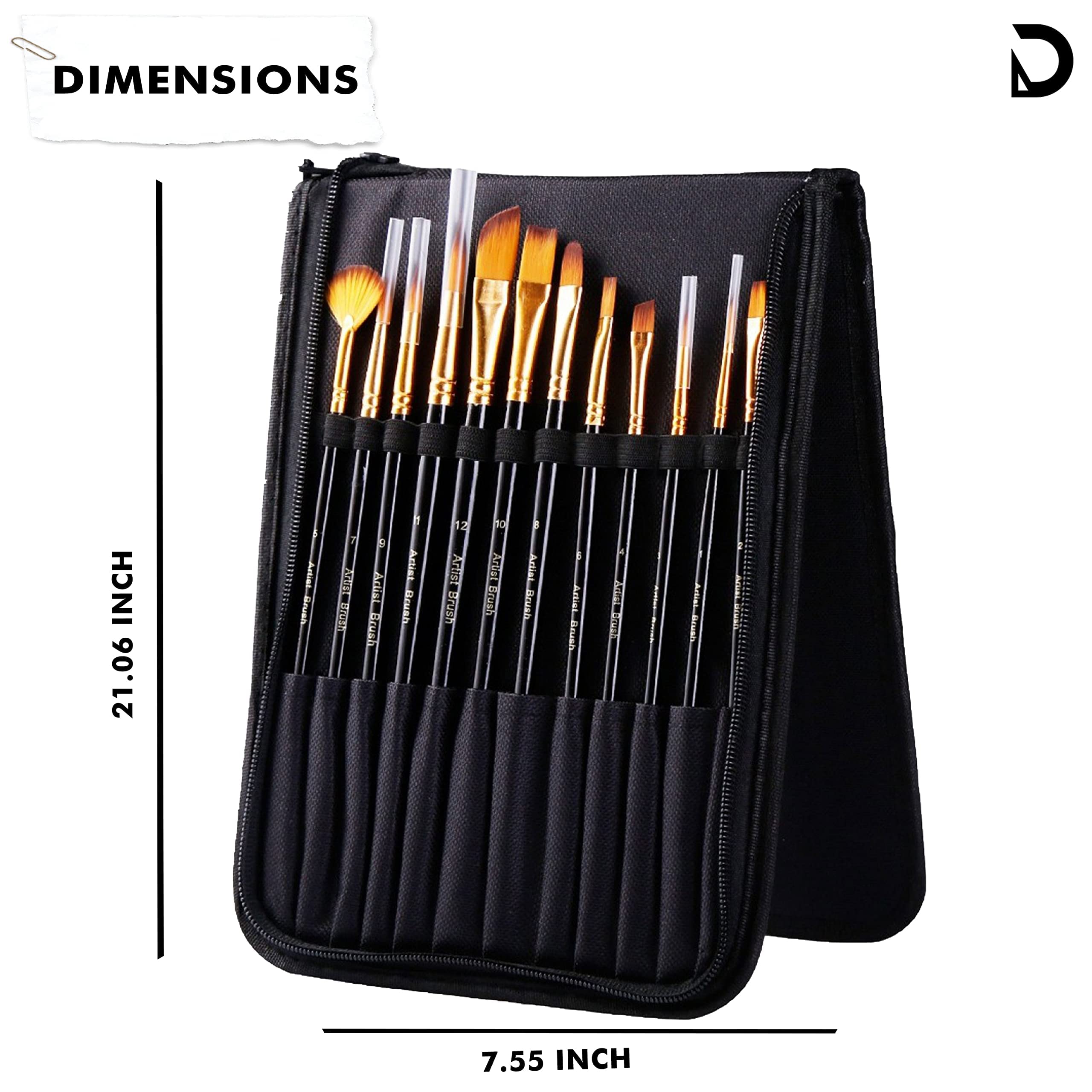 DaKos Painting Tools, Yellow Sponge, Yellow Sponge Dabber, Water Brush, Painting Kit, Painting Brush Kit, Paint Brush Set, 21 pcs. of Painting Tools for Art & Craft (Combo of - Sponges and Painting Kit) 3