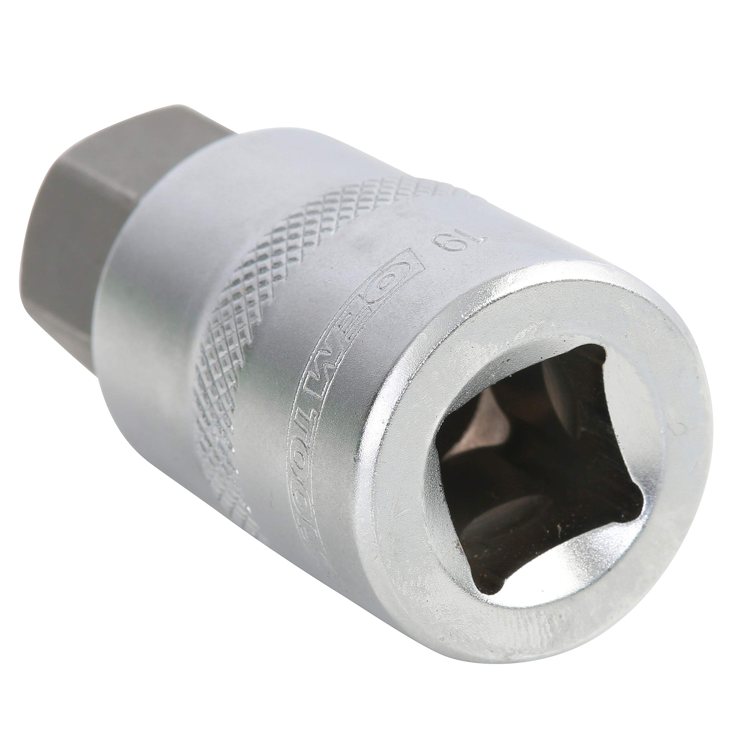 OEMTOOLS 22844 19 mm metryczne gniazdo bitowe sześciokątne, napęd 1/2, narzędzie do naprawy samochodów mechanika, trwała stal S2, ten potężny bit sześciokątny może obsługiwać duży moment obrotowy