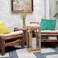 Vista 6 de Bdor Faroles decorativos extragrandes – Linterna impermeable IP65 de 27.5 pulgadas con velas sin llama, linterna decorativa para decoración