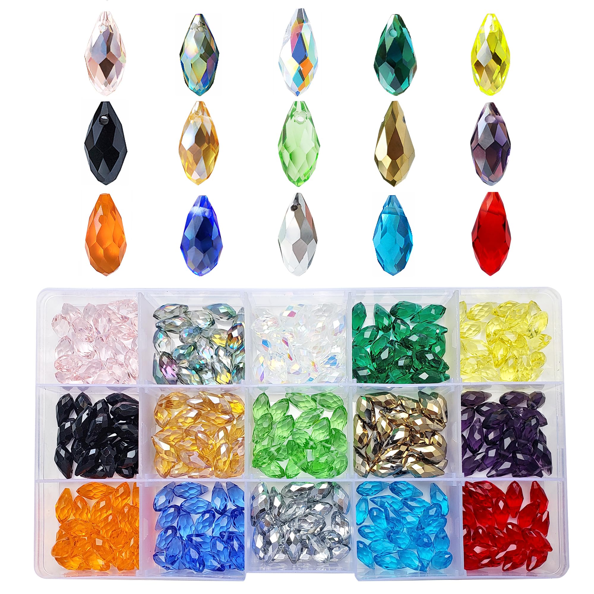 Amazon.com: chengmu 6x12mm Teardrop Glass Beads for Jewelry Making