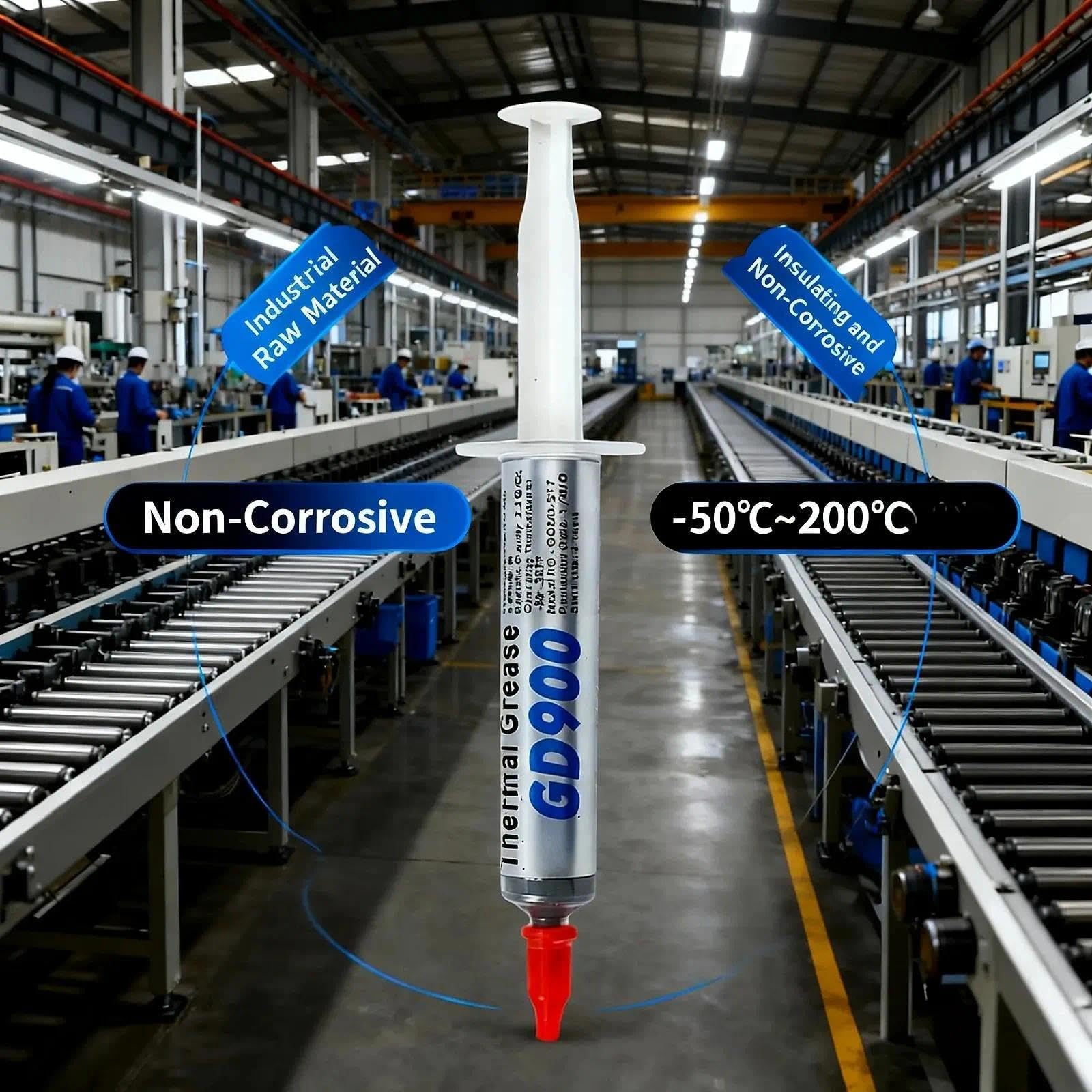 3-Pack (9g) High Performance Thermal Grease Paste, High Thermal Conductivity CPU GPU Heatsink Compound, Non-Conductive & Long-Lasting Cooling Paste for PC, CPU, Coolers - 2