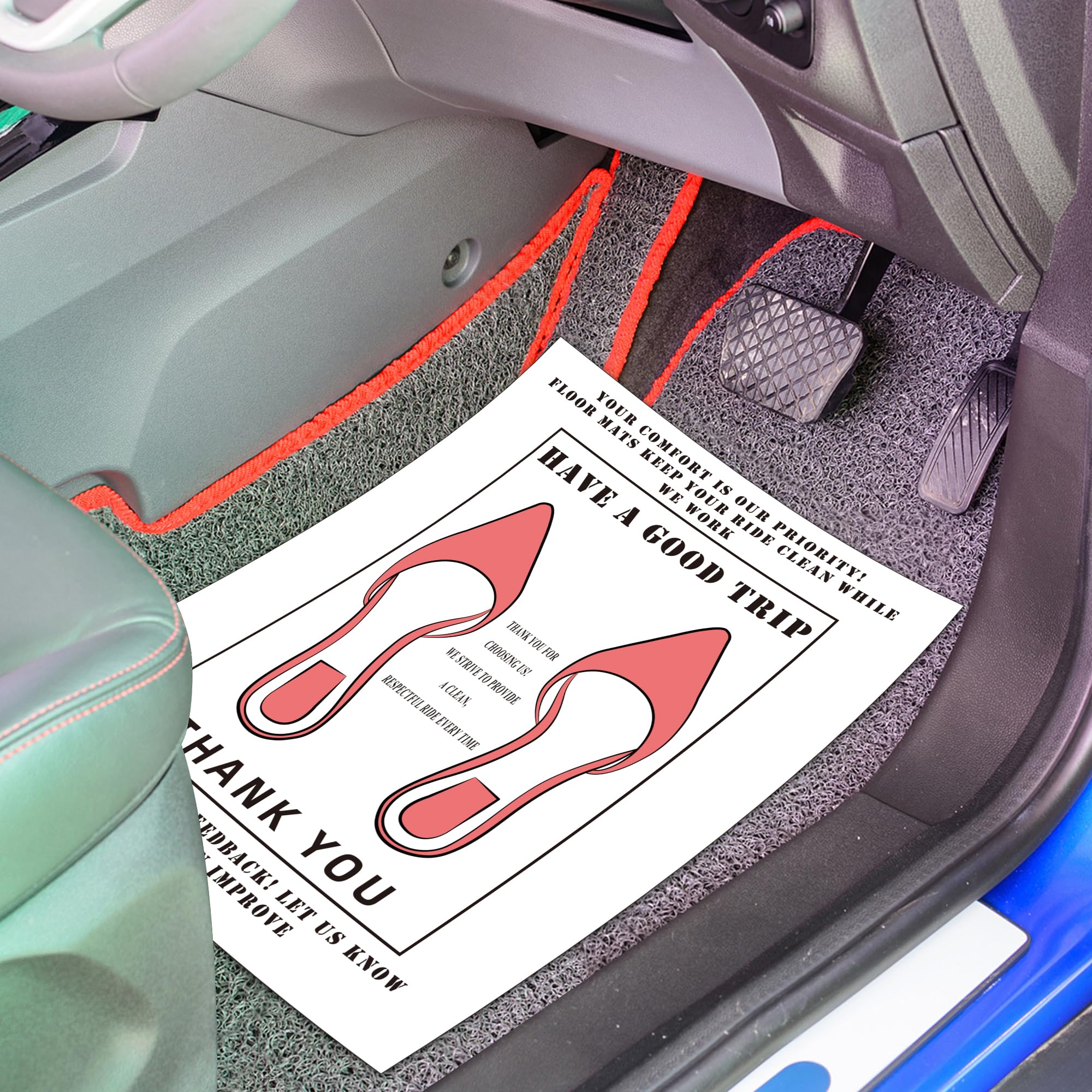 100 PCS Kraft Paper Floor Mats for Car AHIER 20 H x 16 W Disposable Waterproof Vehicle Paper — view 3