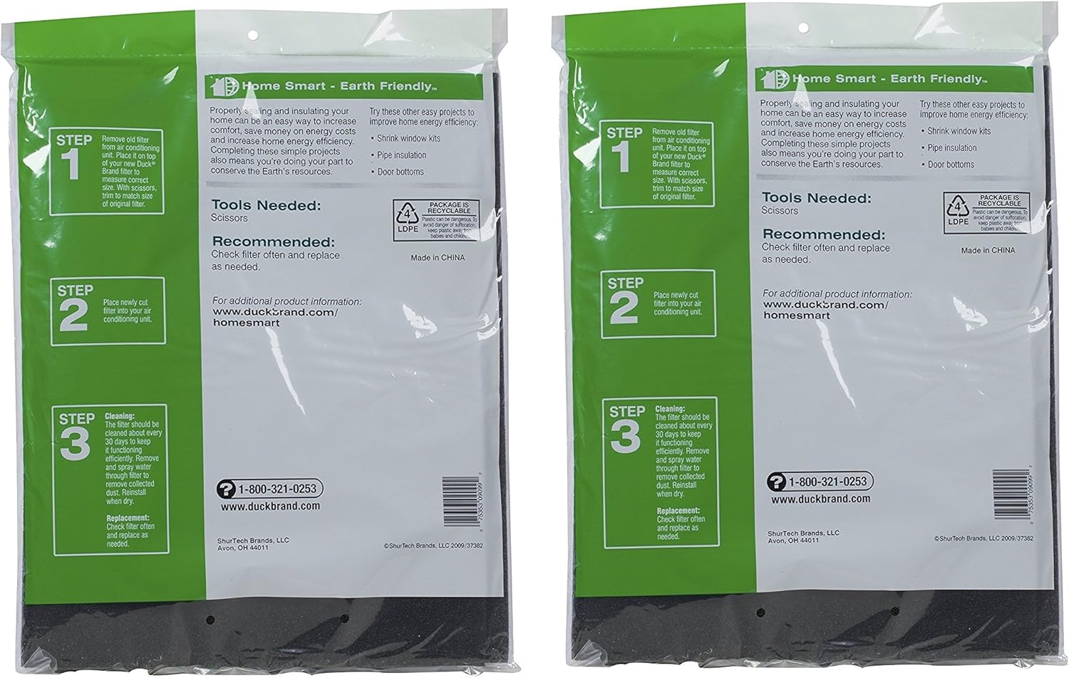 Duck Brand 1285234 Replacement Air Conditioner Foam Filter