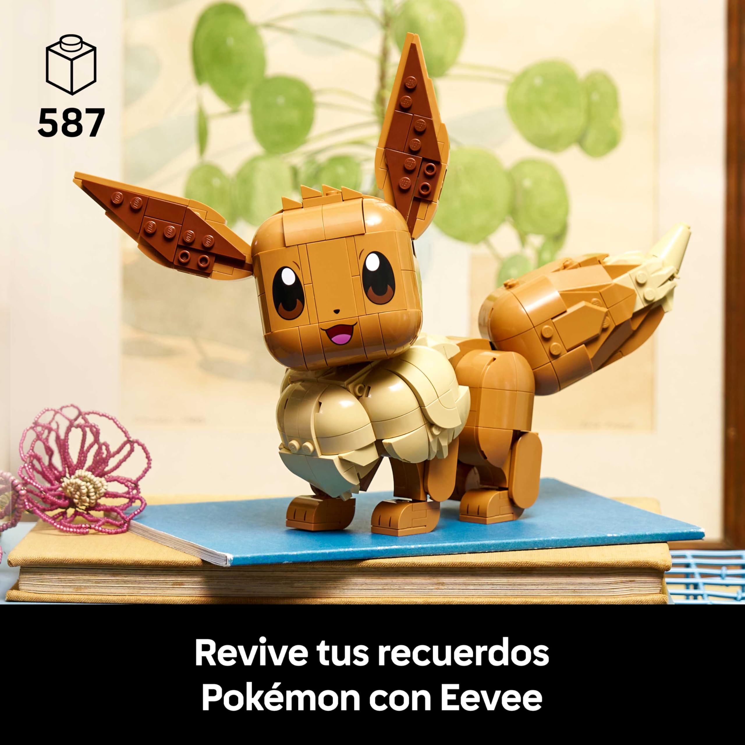 LEGO Pokémon Eevee - Kit de Construcción para Adultos - Maqueta 3D de Puzzle Anime - Figura Articulada con Extremidades, Orejas y Cola Móviles - Decoración de la Habitación - Regalo Gamer - 72151
