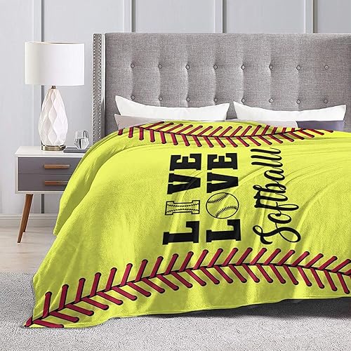 Miniatura 3 de Manta de softball Live Love Softbol Regalos Manta Manta de forro polar cómoda manta de franela suave manta de sofá manta de regalo de cumpleaños