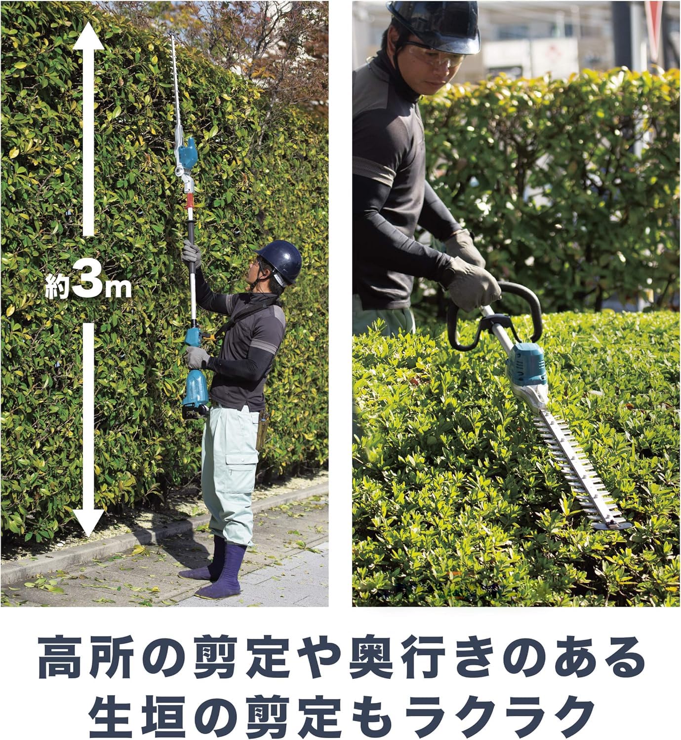マキタ(Makita) 500mmポールヘッジトリマ18V バッテリ充電器別売 マキタ makita 18V充電式ヘッジトリマ MUH467DWF 刃物長460mm