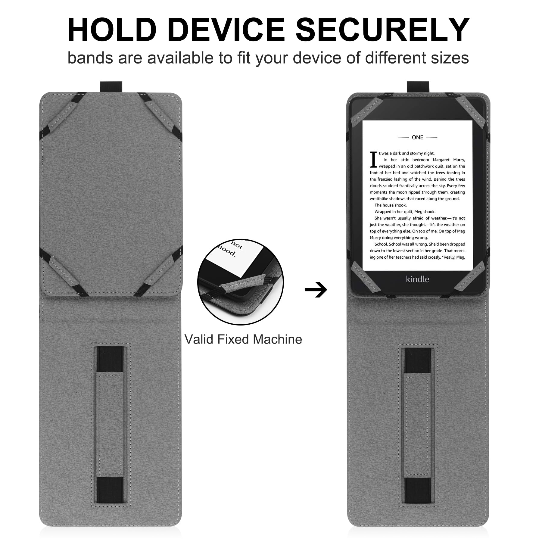 VOVIPO uniwersalna etui ochronna do Kindle Paperwhite Kobo czytnik 6 cali, Stand Folio z wieloma kątami widzenia