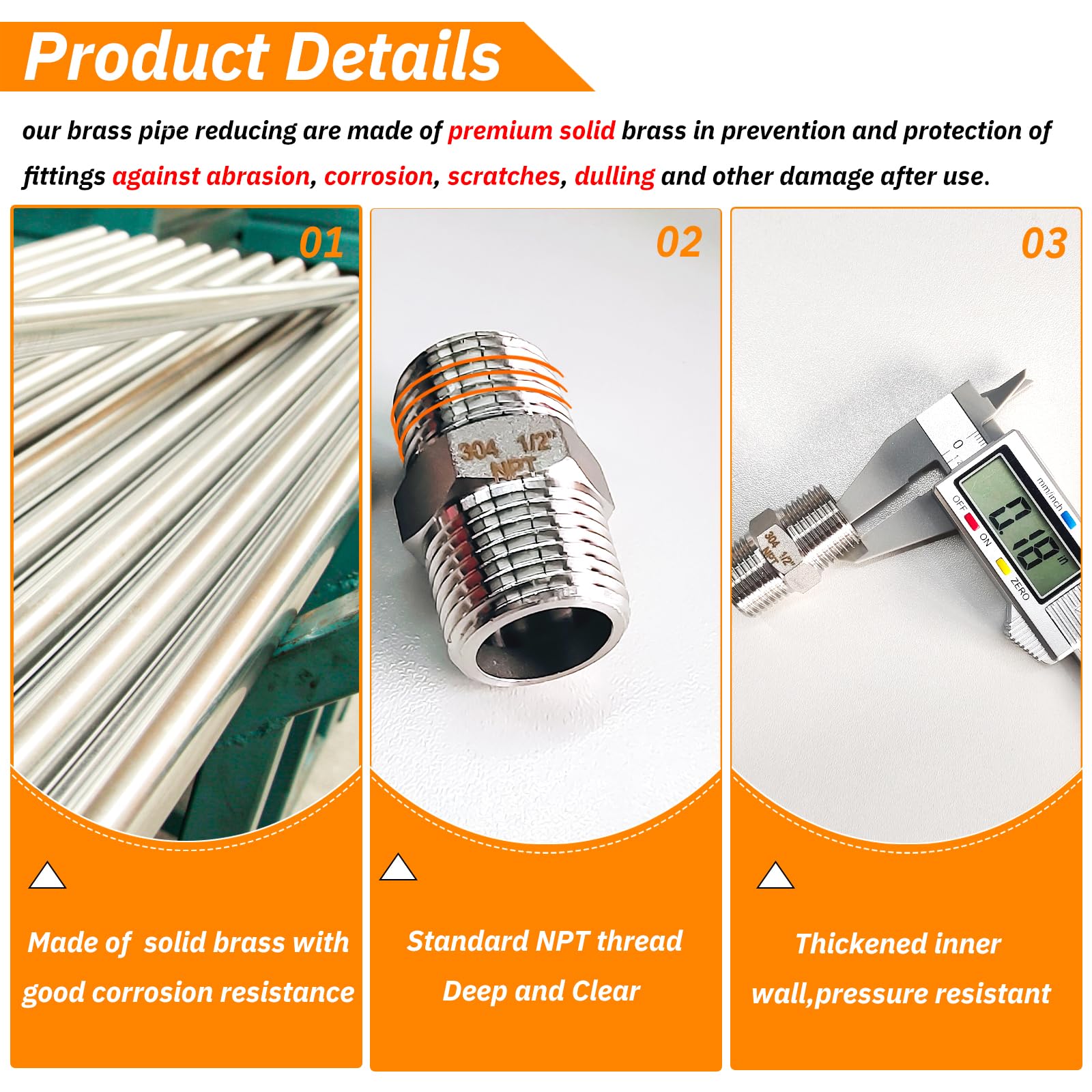 2 tetinas de acero inoxidable (1,27 cm, 2 unidades)