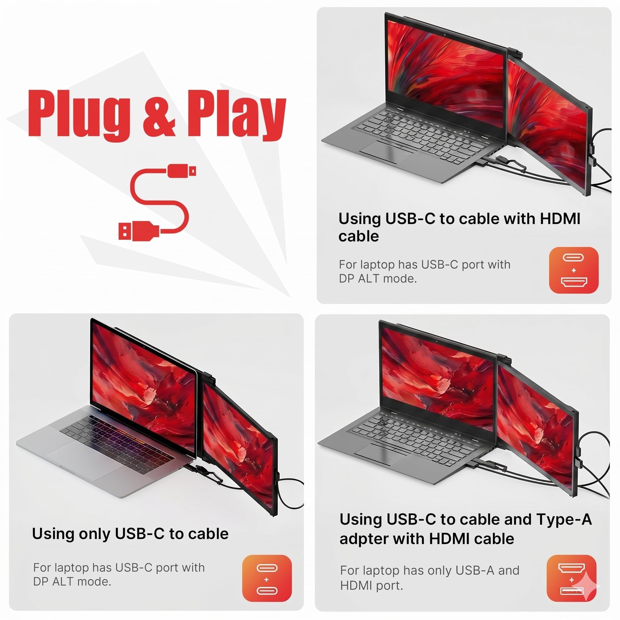 その他ノートPCアクセサリー Mobile Pixels Portable Laptop DUEX PRO Mobile Pixels Duex Pro Portable 12.5 FHD Laptop Monitor - Office Depot