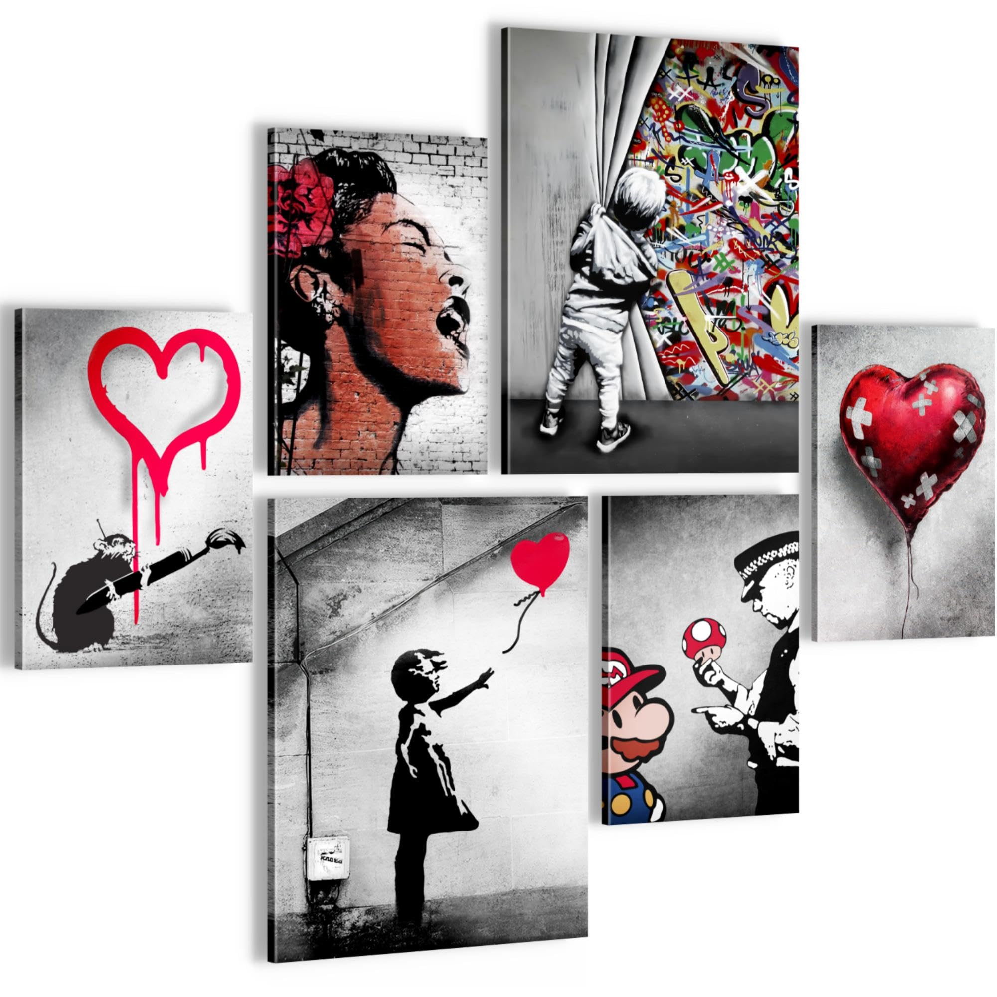 Novart Pictures Street Art Wall art - COMPLETELY READY TO HANG Wall pictures - Living Room Bedroom Office N045063a โ image 1
