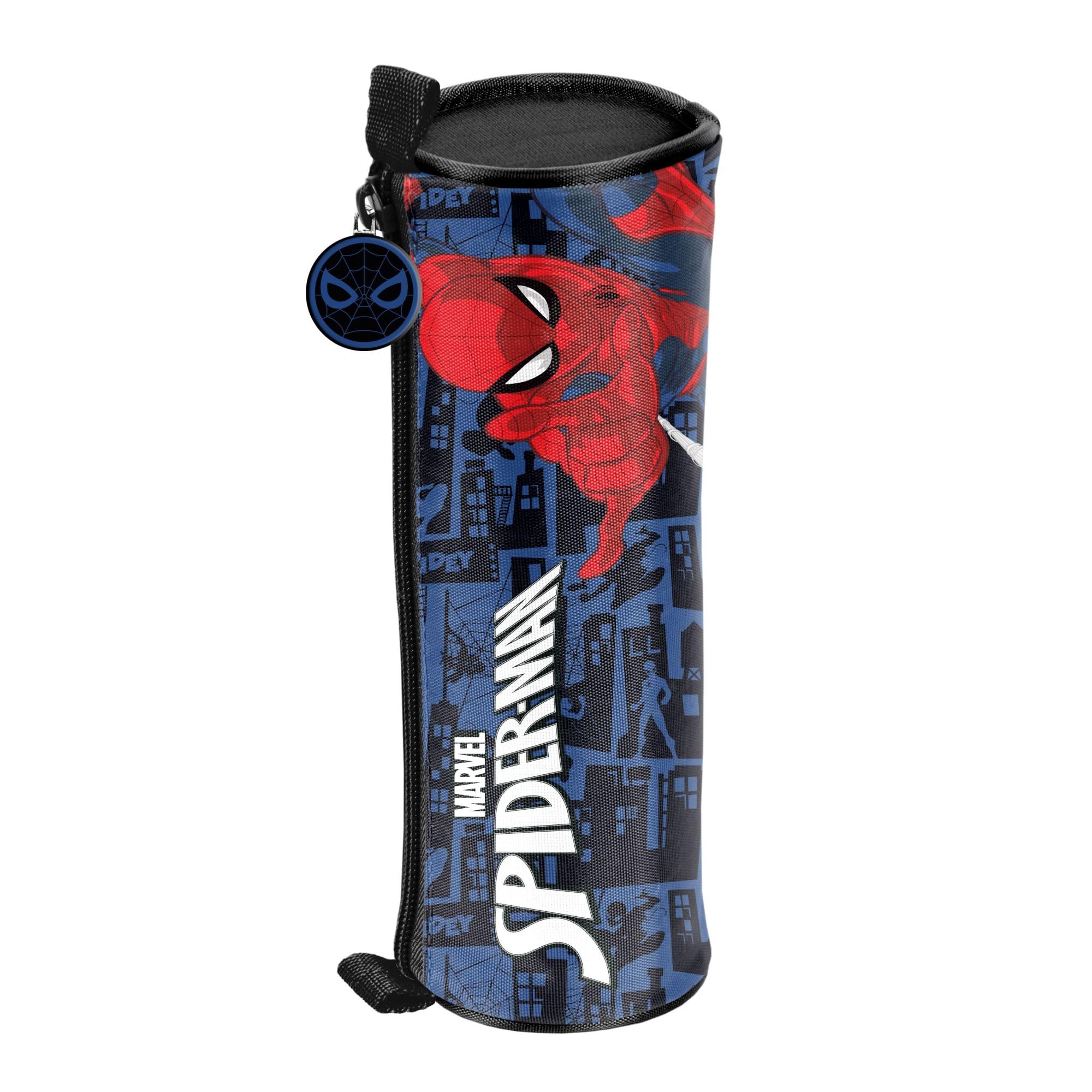 PASO Schulranzen Set 3 TLG. - Mit Faulenzer Federmappe & Portemonnaie - Spider-Man
