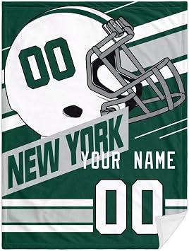 ANTKING Blanket New York J Personalized Plush Throw Blanket for Men Women Youth Gift