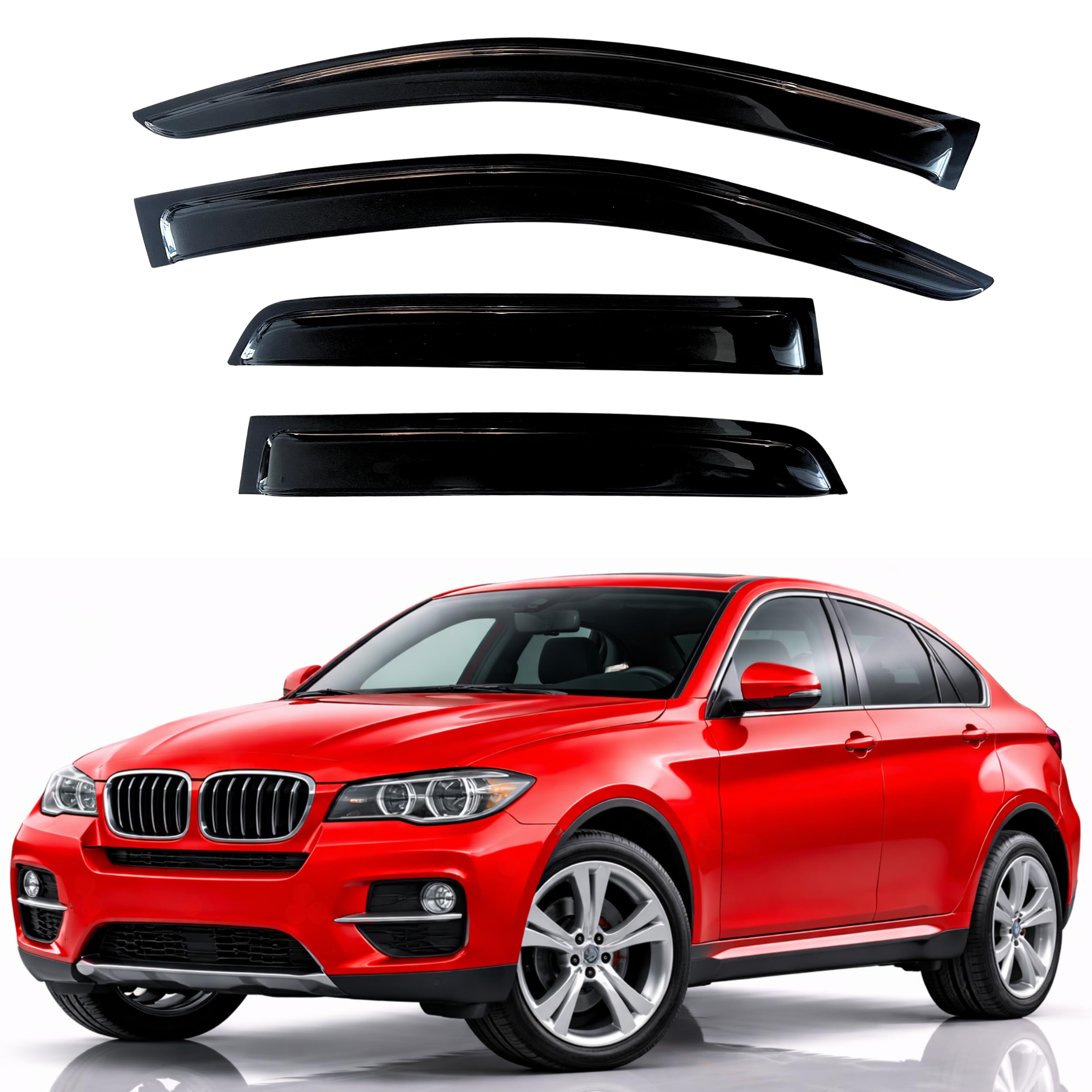 KPY Rain Guards Fit for 2008-2014 BMW X6