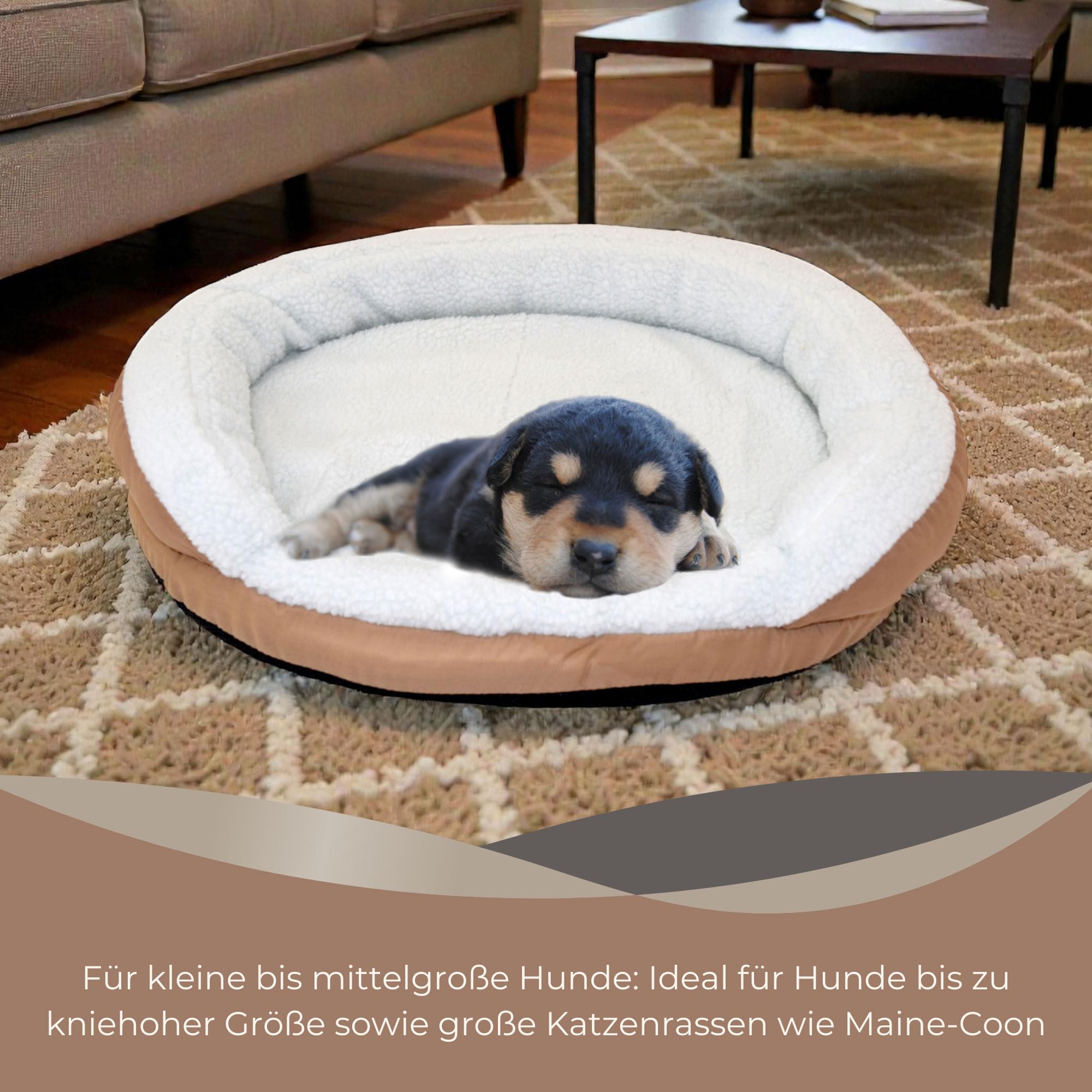 Syntrox Germany 76x12cm Beheizbares Tierbett, Wohlfühl Komfort, Wärmebett, Schlafplatz Hund Katze, 15 Watt, Wärmetherapie für Haustiere, Waschbarer Fleecebezug, Gemütlicher Ruheplatz