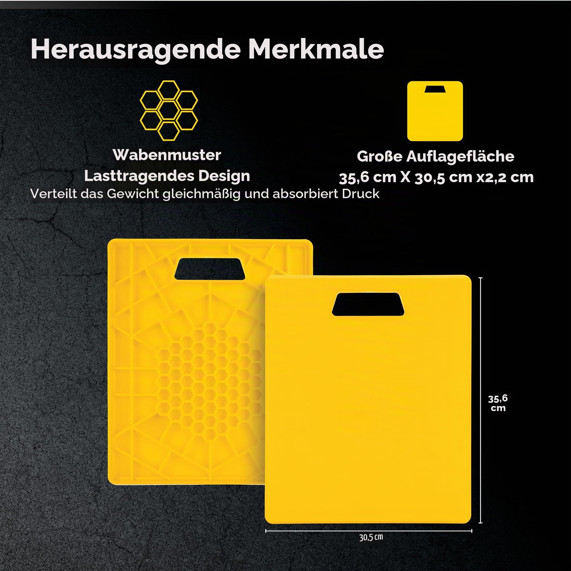 Camco 44541 Große Unterlegplatten für Wagenheber und Wohnwagenstützen, 2 Stück