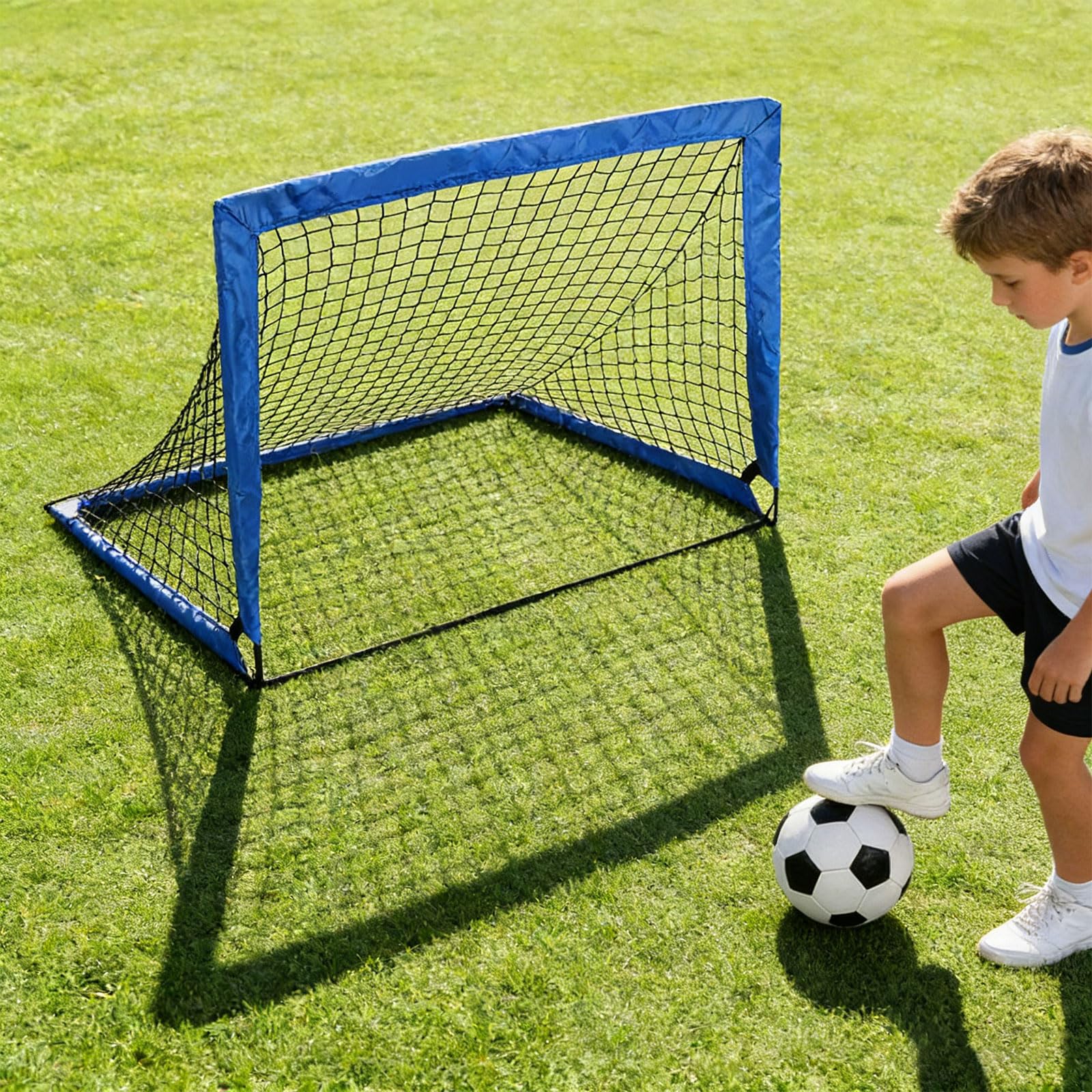 Juego de porterías de entrenamiento de fútbol plegable que incluye bolsa de transporte portátil y accesorios para adultos mejores jugadores de fútbol juveniles