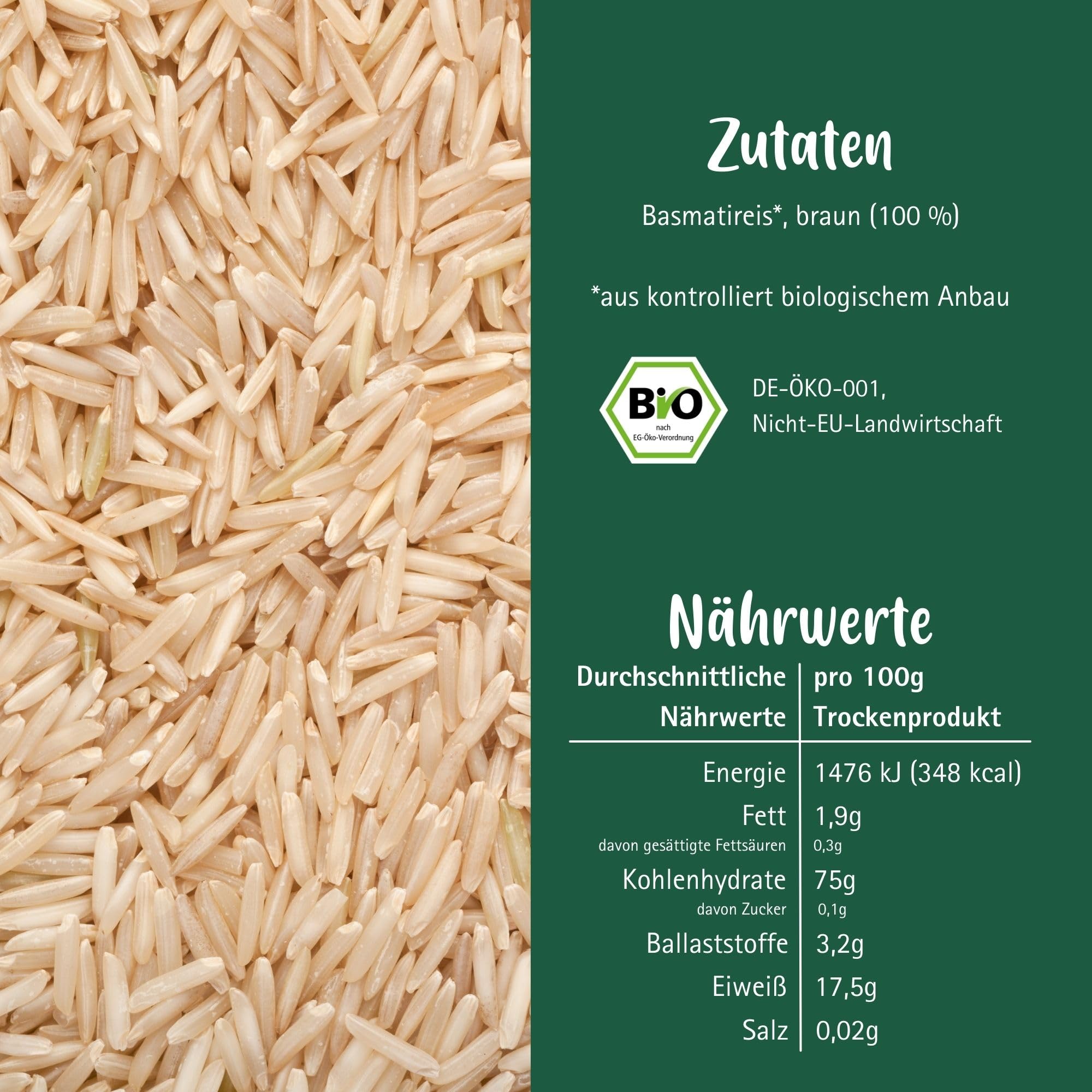 Lotao Bio-Jasmin Reis Vollkorn (4x 500g) | Reis-Klassiker im Vorteilspack | körnig, duftig & nussiger Geschmack, vielseitig einsetzbar | nachhaltig, vegane und vegetraische Küche, hochwertig