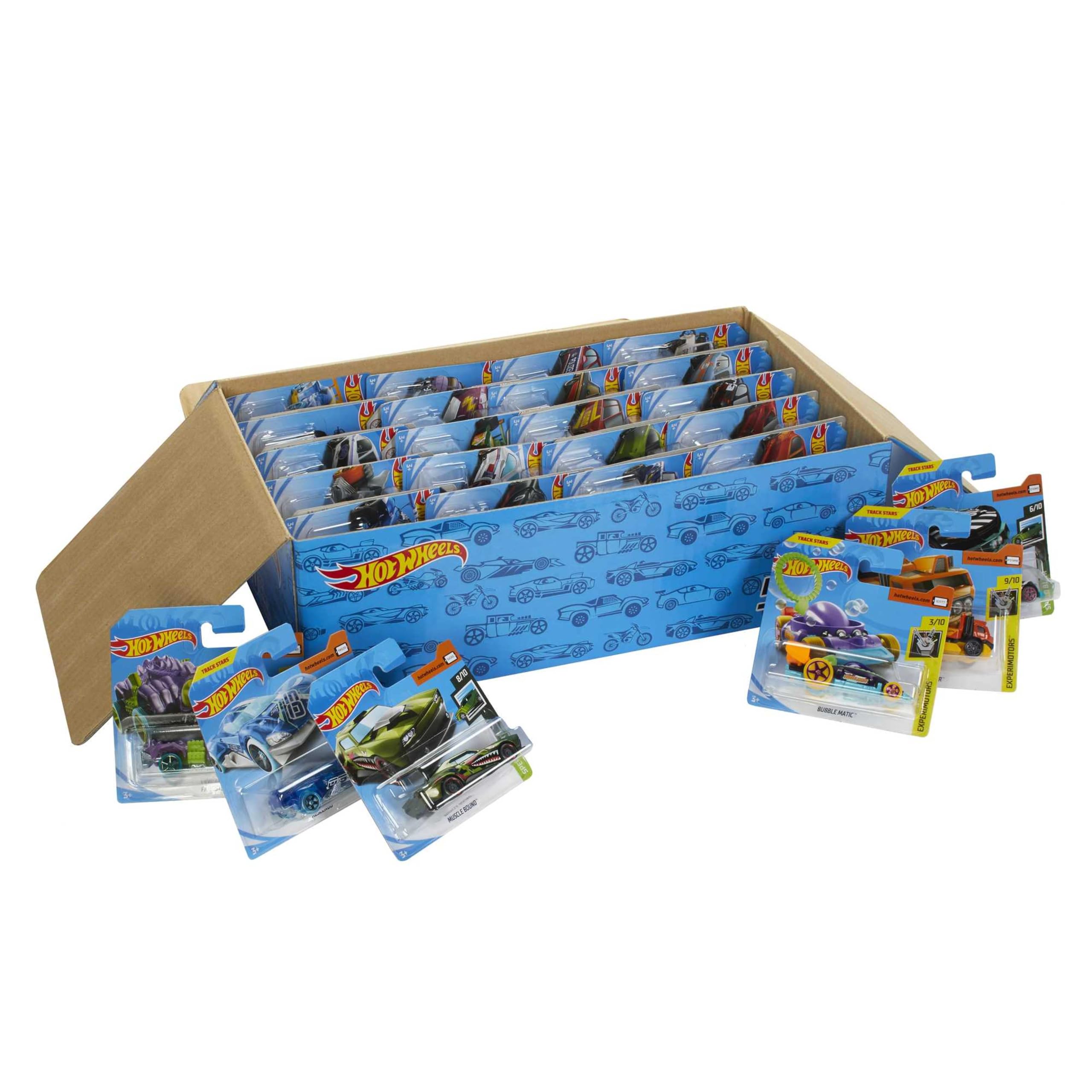 Hot Wheels Autos Set, 50er Pack (verschiedene Modelle, zufälliges Set), Maßstab 1:64, mit realistischen Details, Auto Spielzeug, Spielzeug ab 3 Jahre, V6697