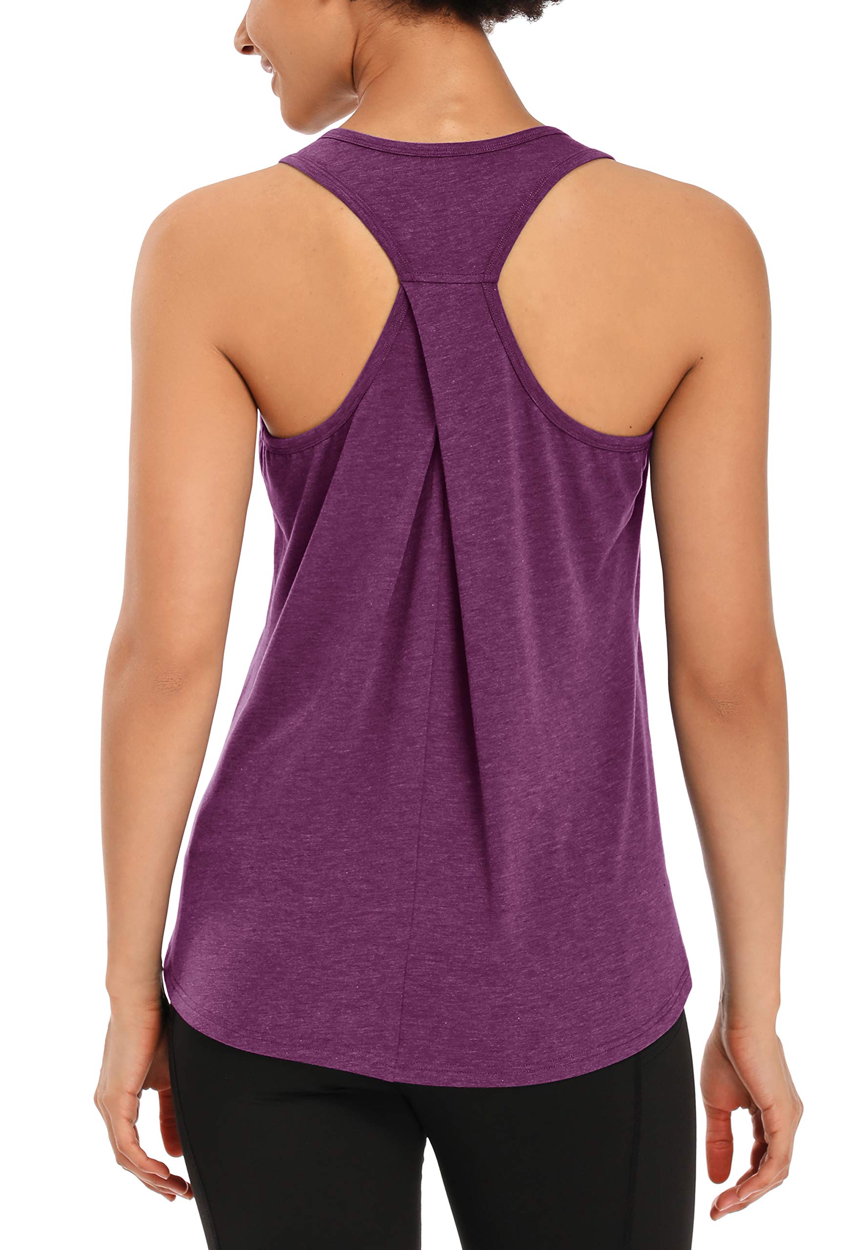 Muzniuer Womens Workout Tops Yoga Tank Tops-Sleeveless Exercise Athletic Gym Sport Shirts Racerback Tank Tops