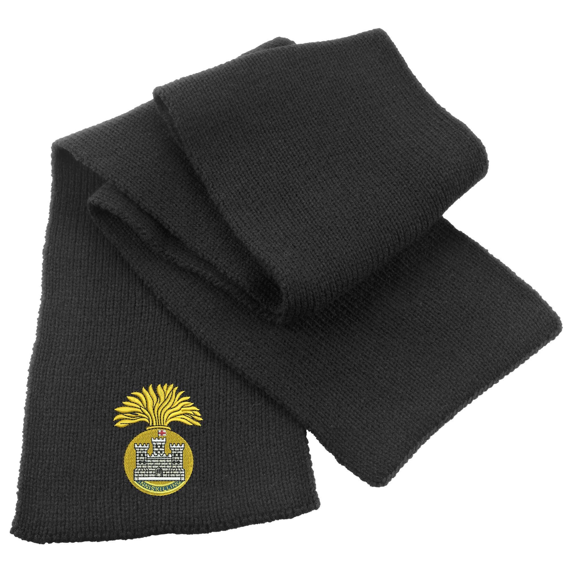 Royal Inniskilling Fusiliers Heavy Knit Scarf - Black