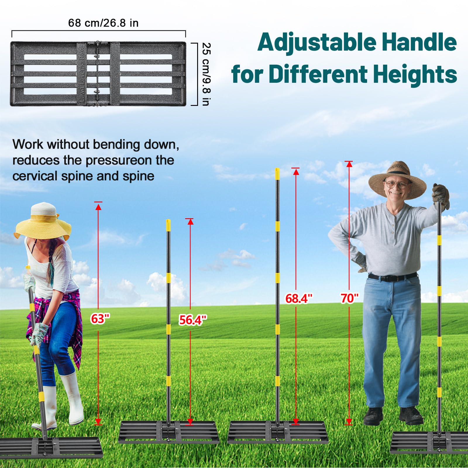 5ft Level Snapklik.com : Lawn Leveling Rake, 26