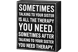 Funny Sister Birthday Gifts: Therapy You Need Wood Sign