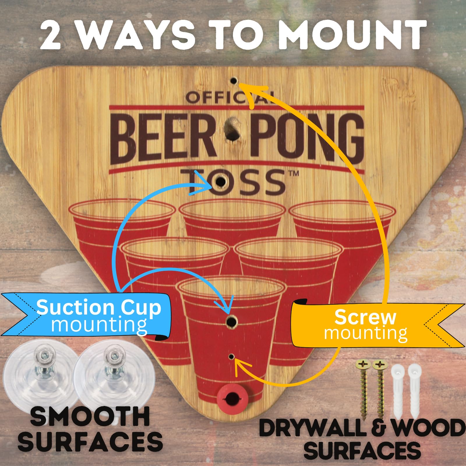 String Throw Game Party Pong Toss - Ring Toss Game With Red Party Cup, Ball And String