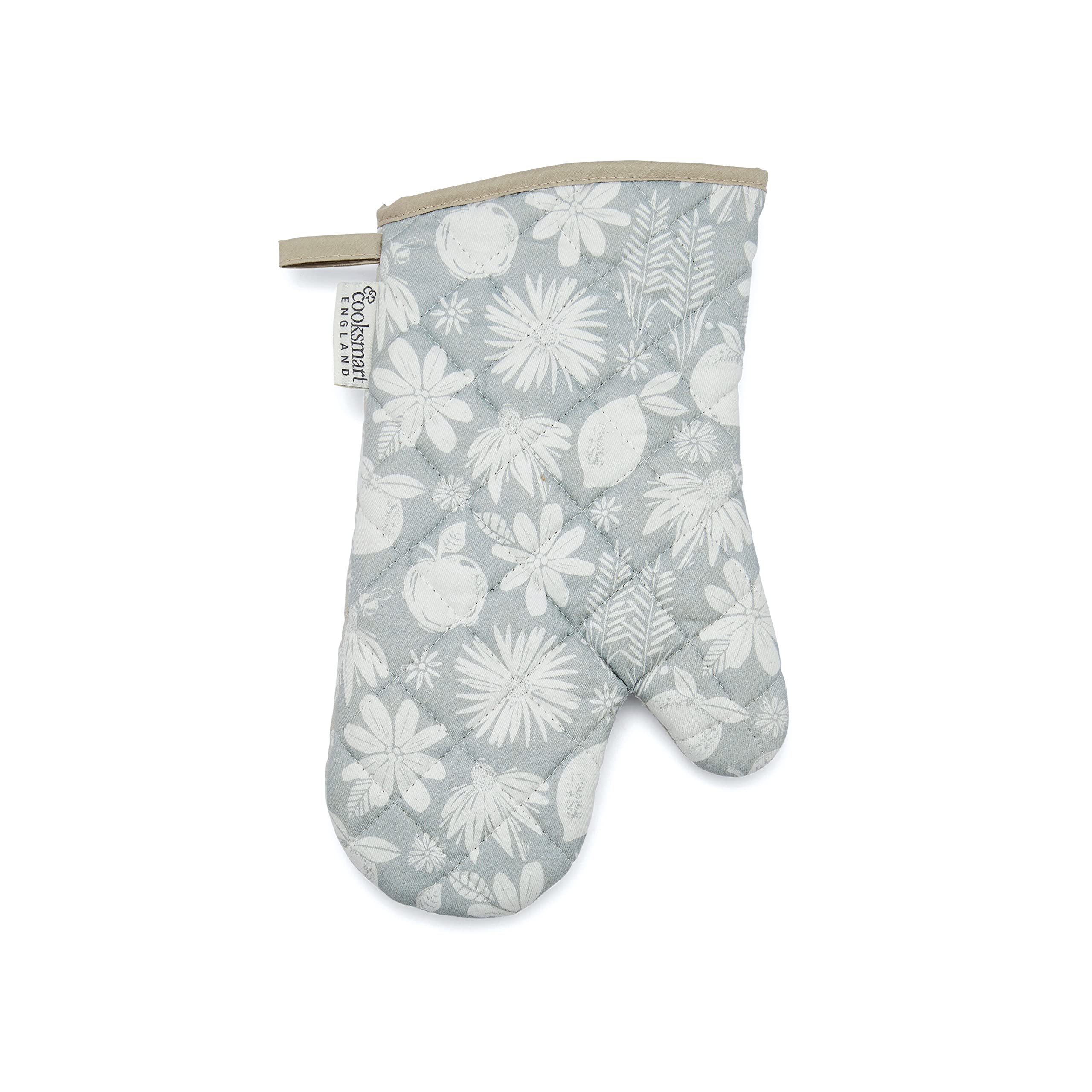 Cooksmart British Designed Oven Gloves | Modern Design Gauntlet Heat Resistant | Oven Mitt or Baking Gloves Perfect For Modern Kitchens