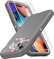 Vista 14 de MXX Funda de Alta Resistencia para iPhone 15 con Pantalla de Vidrio Templado, Protector de Lente de Cámara de 3 Capas, Protección Completa